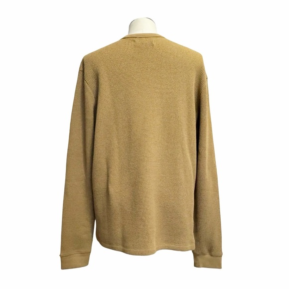 Outerknown Men's Waffle-Knit Sweatshirt. Tan. Large - Picture 5 of 9